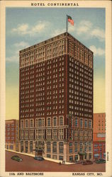 Hotel Continental Kansas City, MO Postcard Postcard Postcard