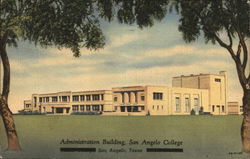 Administration Building, San Angelo College Postcard