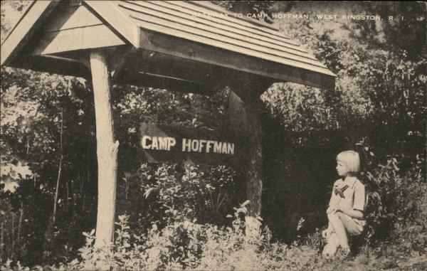 Camp Hoffman West Kingston, RI Postcard