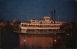 Mark Twain Paddlewheel Steamboat Postcard