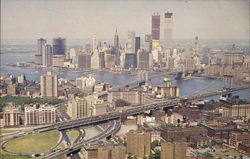 Aerial View of Manhattan Postcard