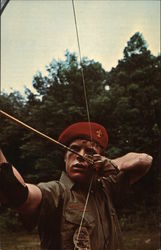 Scout With Bow and Arrow Postcard