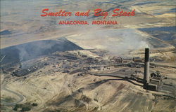 Anaconda Smelter and Stack Postcard