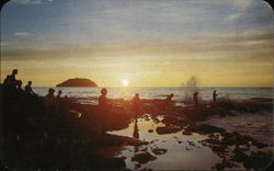 Fishermen at Dusk Mal Paso, Mexico Postcard Postcard Postcard