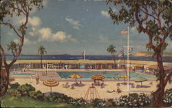 Swimming Pool and Cabanas Coronado, CA Postcard Postcard Postcard