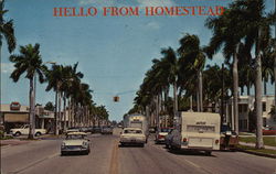 Looking Along Krome Avenue Postcard