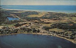 Aerial View from Town Cove to Cape Cod Bay Eastham, MA Postcard Postcard Postcard