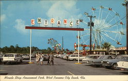 Miracle Strip Amusement Park - Entrance Panama City Beach, FL Postcard Postcard Postcard