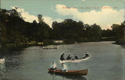 Boating Scene at Glen Miller Park Richmond, IN Postcard Postcard Postcard