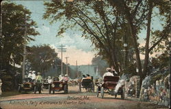 Automobile Party at Entrance to Riverton Park Portland, ME Postcard Postcard Postcard