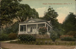 Chapel, Forest Hill Cemetery Attica, NY Postcard Postcard Postcard