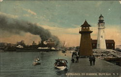 Entrance to Harbor Buffalo, NY Postcard Postcard Postcard