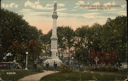 Soldiers' and Sailors' Monument Seneca Falls, NY Postcard Postcard Postcard