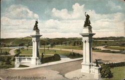 Entrance to Highland Park Postcard