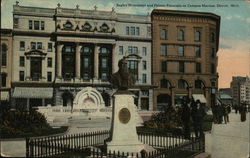 Bagley Monument and Palmer Fountain on Campus Martius Postcard