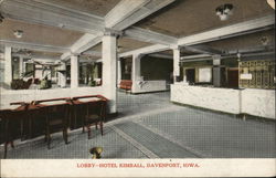 Lobby, Hotel Kimball Postcard