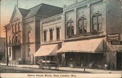 Opera House Block New London, WI Postcard Postcard Postcard