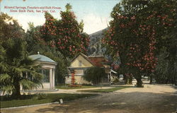 Mineral Springs Fountain and Bath House San Jose, CA Postcard Postcard Postcard