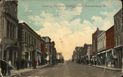 Looking North on Holden Street Postcard