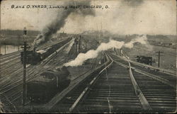 B. and O. Yards Looking West Postcard