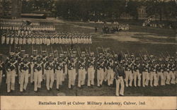 Battalion Drill at Culver Military Academy Indiana Postcard Postcard Postcard