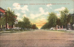 Benton Blvd. Looking South from Ninth Street Postcard