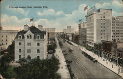 O Street Looking East Lincoln, NE Postcard Postcard Postcard