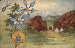 Symbols of Colorado Postcard Postcard Postcard