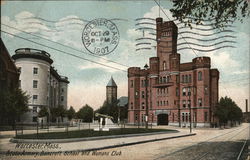 State Armory, Bancroft School and Womans Club Worcester, MA Postcard Postcard Postcard