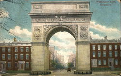 View of Washington Arch Postcard