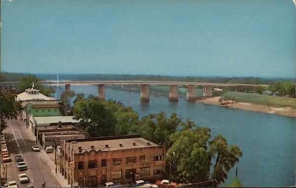 New Bridge Over the Ouachita River Monroe, LA Postcard