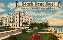 Beach Park Hotel Miami Beach, FL Postcard Postcard Postcard