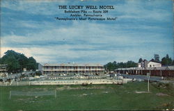 The Lucky Well Motel Ambler, PA Postcard Postcard Postcard