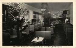 The Palms Restaurant and Soda Service Postcard