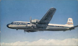 United's new 365-mph DC-7 Aircraft Postcard Postcard Postcard