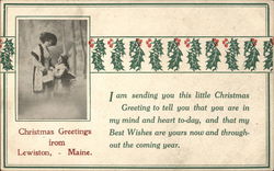 Christmas Greetings Children Postcard Postcard Postcard