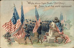 Old Glory Patriotic Postcard Postcard Postcard