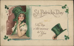 St Patrick's Day, The top o' the mornin' to You Postcard