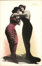 Tango - Two Women Dancing The Tango Postcard Postcard Postcard