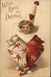 With Love and Devotion Children Ellen Clapsaddle Postcard Postcard Postcard