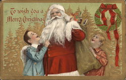 To wish you a Merry Christmas Santa Claus Postcard Postcard Postcard