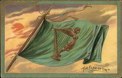 The Flag of Erin St. Patrick's Day Postcard Postcard Postcard