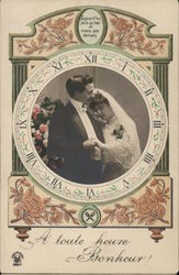 French Wedding Couple Marriage & Wedding Postcard Postcard Postcard