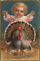 Thanksgiving Greetings Children Postcard Postcard Postcard