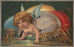 Easter Greetings Eggs Postcard Postcard Postcard