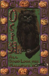 Oct 31st All Good Luck This Halloween Postcard