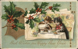 Best Wishes for a Happy New Year Postcard