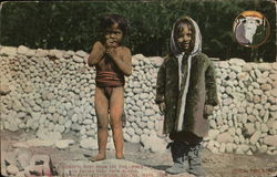 Igorotte Baby from the Philippines and Eskimo Baby From Seattle 1909 Alaska Yukon-Pacific Exposition Postcard Postcard Postcard