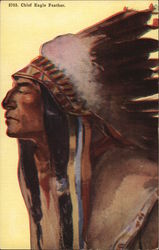 Chief Eagle Feather Postcard