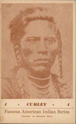 Famous American Indian Series - Curley Native Americana Postcard Postcard Postcard